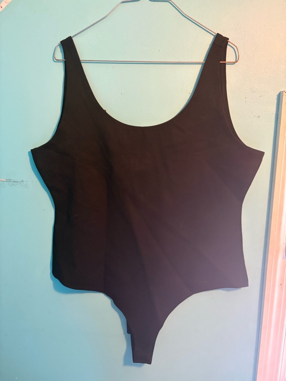 Black Scoop Neck Bodysuit